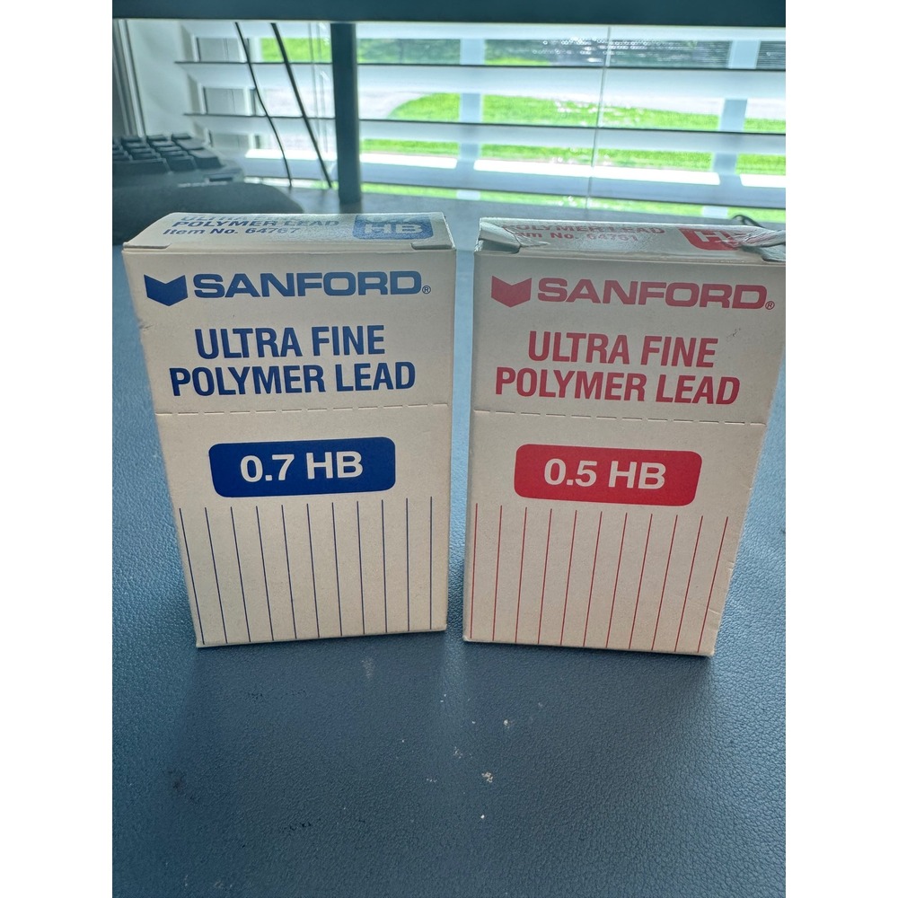 2 Sanford Ultra Fine Polymer Lead 0.5 HB & 0.7 HB Vintage 1980s Japan 24 Tubes